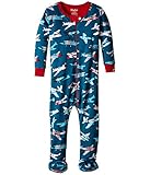 [ハットレイ] Hatley Kids ボーイズ Fighter Planes Footed Coverall (Infant) パジャマ Blue 18-24 Months [並行輸入品]