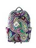 Vera Bradley Laptop Backpack (Updated Version) with Solid Color Interiors (Heather with Purple Inter
