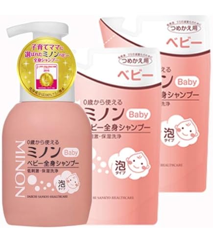 Amazon.co.jp: MINON(ミノン) ベビー全身シャンプー 泡タイプ 本体
