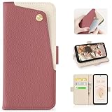 CASSYOOK for moto g66j 5g ケース 手帳型 moto g66y 5g ケース 財布型 カードポケット付き モトローラ g66j ケース 全面保護 カード収納 横置きスタンド機能 高級PUレザー おしゃれ 上質な手触り 擦り傷防止（motorola moto g66j 5G / motorola moto g66y 5G対応）ライトピンク