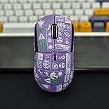 Hokeyio マウスグリップテープ フルカバー Logitech G Pro X Superlight用 マウスアークなし パープル フル