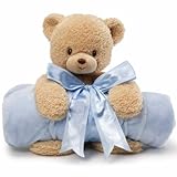 【GUND baby】テディベア＆ブランケットセット(ブルー）