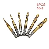 ドリルタップ Lifinsky 六角軸 面取りタップ 6本セット ネジ切り HSS 高速度鋼タップドリルセット 多用途 画像にマウスを合わせると拡大されます ドリルタップ(M8,#13)