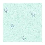 York Wallcoverings CK7615SMP Candice Olson Kids Butterfly Scroll 8 X 10 Wallpaper Memo Sample, Teal/