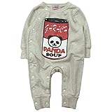 【秋冬春対応】 GARACH(ギャラッチ)裏毛PANDASOUP Ptロンパース 60cm /Om NO.AH-1634312