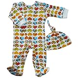 【未熟児】【低出生体重児】【早産児】【NICU】用 ベビー服：長袖カバーオール アビー (1800-2700g)