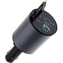 シガーソケット カーチャージャー USB 4in1 巻き取り 急速充電 4台同時 Amazon.co.jp: 【巻き取り式】4in1 車 充電器 シガーソケット 4