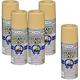 アサヒペン クリエイティブカラースプレー 300ML 18ライトカーキー 【まとめ買い5缶セット】