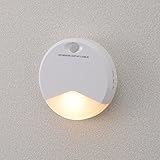 LEDセンサーライト 人感センサー付 明暗センサー 薄型 自動点灯 LED常夜灯 足元灯 電池式 オーム電機 単３形乾電池3本（別売）電球色
