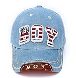 sutebago（ステバゴ）ベビーキャップ 赤ちゃん 帽子 キャップ 子ども 子供 日差し UV コットン デニム 男の子 お出かけ 紫外線対策 ブルー3