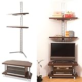 突っ張りコーナーラック2段+コーナーテレビ台 120cm幅 NJ-0028