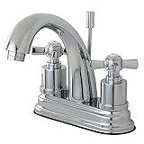 Kingston Brass KS8611ZX Kingston Brass Millennium 4 in. Centerset Lavatory Faucet, Polished Chrome