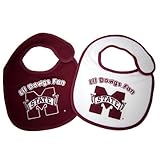 NCAAミシシッピ州ブルドッグ幼児よだれかけ2ピース