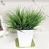 Auntwhale 人工野外植物フェイクプラスチックの緑の潅木小麦の芝生のブッシュ花のフィラー屋内外家の庭のオフィスの装飾