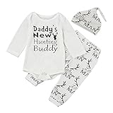 (プタス)Putars ベビー服 子供服 ロンパース 上下セット 女の子 男の子 長袖 鹿柄 帽子付き 可愛い 秋 冬 新生児 歩行服 出産お祝い 記念日 プレゼント 0-18ヶ月