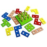 childplaymate木製パズルおもちゃ組み立てビルディングブロック幾何図形ベビーキッズおもちゃ