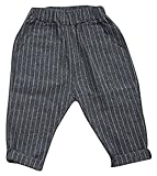 Plus Nao(プラスナオ) 子供用 ロングパンツ テーパードパンツ 長ズボン ストライプ カジュアルパンツ ボトムス 男の子 女の子 ベビー キッ グレー 120