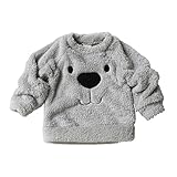 Cutelove　トップス　毛むくじゃら　クマ柄　長袖　男の子　ボーイズ　女の子　ガールズ　ベビー　赤ちゃん　幼児　ベビー服　秋　冬　可愛い　ファッション　カジュアル　普段着　韓国　2色