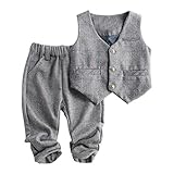 (コ-ランド) Co-land 子供服 フォーマル スーツ ベスト ズボン 男の子 紳士服 結婚式 発表会 卒業式 上下セット おしゃれ 110 グレー