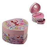 Heart Shaped Musical Fairy Girl Jewelry Box with Drawer By Haysom Interiors by Haysom Interiors