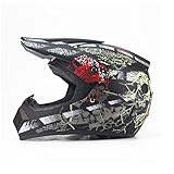 DGF ヘルメット黒四季オートバイ軽量オフロードヘルメット男性と女性電動マウンテンバイクフルフェイスヘルメット海賊の頭蓋骨 (色 : Matte, サイズ さいず : M)