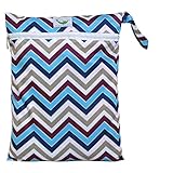 Sweet Pea Cloth Diaper Wet Bag - Chevron Purple by Sweet Pea