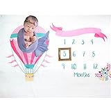 SD指DIY Baby MonthlyマイルストーンBlanket Personalized新生児最初年写真バックドロップ写真小道具背景布for Boys Girls one size