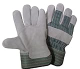 G & F 5015-3 Premium Cowhide Leather Work gloves, Rubberized Safety Cuff (Pack of 3 Pairs) by G & F