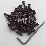 50個入り M3 x 10 六角 穴付 皿ボルト レンチ付き 超硬 合金鋼 スチール皿ネジ 全ねじタイプ 強度10.9(最小引張強さ/耐力) 自動車・自転車・バイク・船舶・DIY・高強度・超軽量 （ト