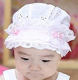 子供向け帽子　ベビー帽子　レース帽子 ヒップホップ帽 2色 1点 【1点】