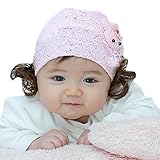 サクララ （Sakulala）レース ウィッグ ヘアバンド 女の子 ヘアターバン ヘアアクセサリー ベビー キッズ 赤ちゃん 子供 出産祝い プレゼント 写真小道具 ヘッドウェア