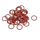 uxcell ラバー製Oリング オーリング グルメット 防熱リング レッド リング 50個入 9x1mm