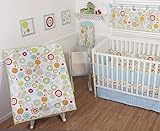 Sumersault Crib Bedding Set 10 piece Soft Nursery Simple Circles Brights in a Bag [並行輸入品]
