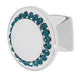 Wisdomストーン4211 ch-ob Isabelクロームwithオーシャンブルークリスタルキャビネットノブ、1 – 1 / 4 "