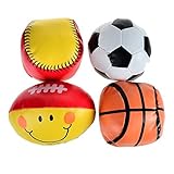 ソフト安全サッカーラグビーバスケットボールソフトボール赤ちゃんおもちゃBalls – 4個パック