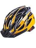 Unafreely 成人用ヘルメット 自転車 インラインスケート、スケート、クールスタイル 調整可能 55cm～62cm 女の子 男の子 ジュニア (黄白)
