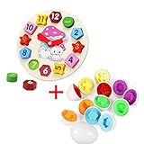 6個スマートカプセルEgg子供ベビー研究カラー形状ブロックパズル教育玩具