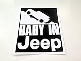BABY IN Jeep ステッカー/ロック【マットブラック】　ラングラー　チェロキー