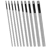 穴あけポンチ 10サイズ レザーパンチ ベルトパンチ ハトメ抜き 皮ポンチ 0.5mm、0.8mm、1mm、1.2mm、1.5mm、2.0mm、2.5mm、3mm、3.5mm、4mm 丸形 円型 打ち具 ベルトポンチ レザー クラフト 手作り 工具 革製品 DIY (10サイズ)