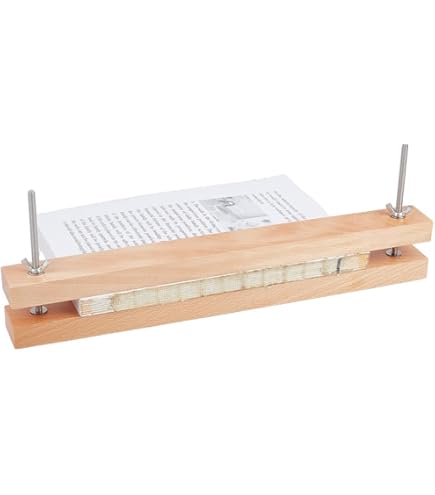 Amazon | PATIKIL 木製製本プレス機 29x20 cm ポータブル 竹製本プレス