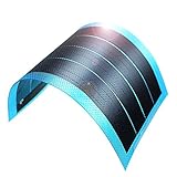 アモルファスシリコン柔靭性薄膜ソーラー発電太陽電池パネルDIY 1W 6V充電電池 (青) [並行輸入品]