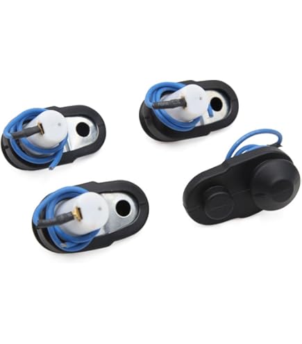 4pcs Universal Car Interior Door Jamb Courtesy Light Lamp Switch Button Black