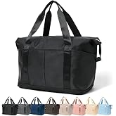 Taviigo ボストンバッグ キャリーオンバッグ 拡張 27L-39L 機内持ち込み 修学旅行 スポーツ 軽量 レディース メンズ ブラック