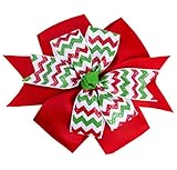 女の赤ちゃんのクリスマスリボンヘア弓アリちょう結びのヘアピン髪留めヘアアクセサリークリップ (F)