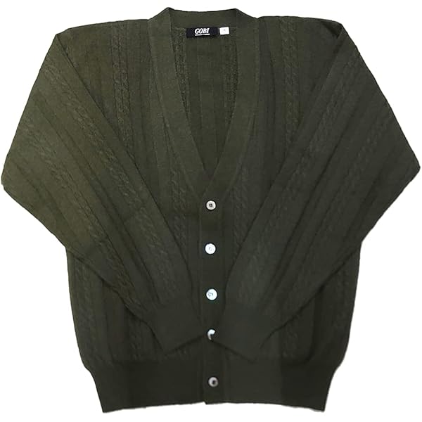 Amazon | [ゴビ] カシミヤ100％ケーブル柄カーディガン カラー