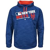 MLBメンズBig and Tall on - field team choice Streak Therma Base Fleece Hoodie ( 4 x T、ニューヨークメッツ)