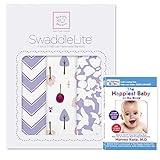 SwaddleDesigns SwaddleLite Set of 3 Marquisette Swaddle Blankets Premium Cotton Muslin and The Happi