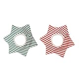 Smilemall よだれかけ スタイ ベビー ビブ 360度回転 ビブ 防水加工 柔らか 2枚セッい (Stripes)