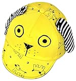 GEMVIE キッズ 子供 女の子 男の子 春夏 可愛い 犬 スポーツ 鳥打ち帽 コットン 帽子 日焼け防止 サンバイザー キャップ 野球帽 かわいい イエロー