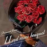 プリザーブドフラワー プロポーズ 結婚記念日 バースデー 薔薇 11本 花束 ロマンチック ギフト 両親 ホワイトデー